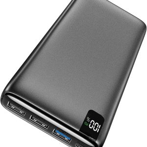 IXNINE Power Bank 26800mAh Portable Charger, 22.5W Fast Charging PD QC 3.0 Compact External Battery Pack with LED Display and 4 USB Outputs for Cellphone Tablet