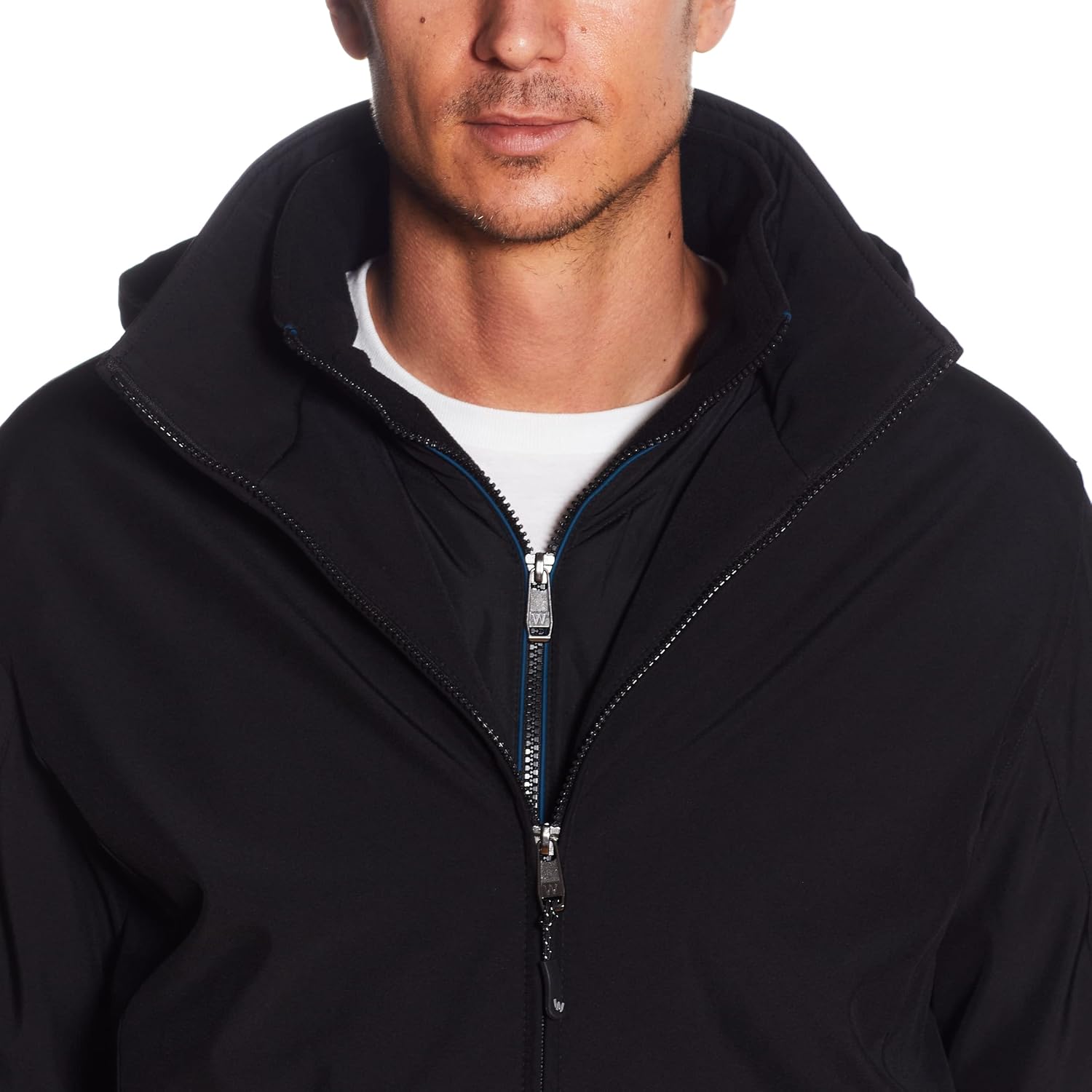 Ultra Tech Mens Jacket Winter Coat for Men Winter Coat Rain Jacket for Men with Fleece Bib and Removable Hood - Image 3