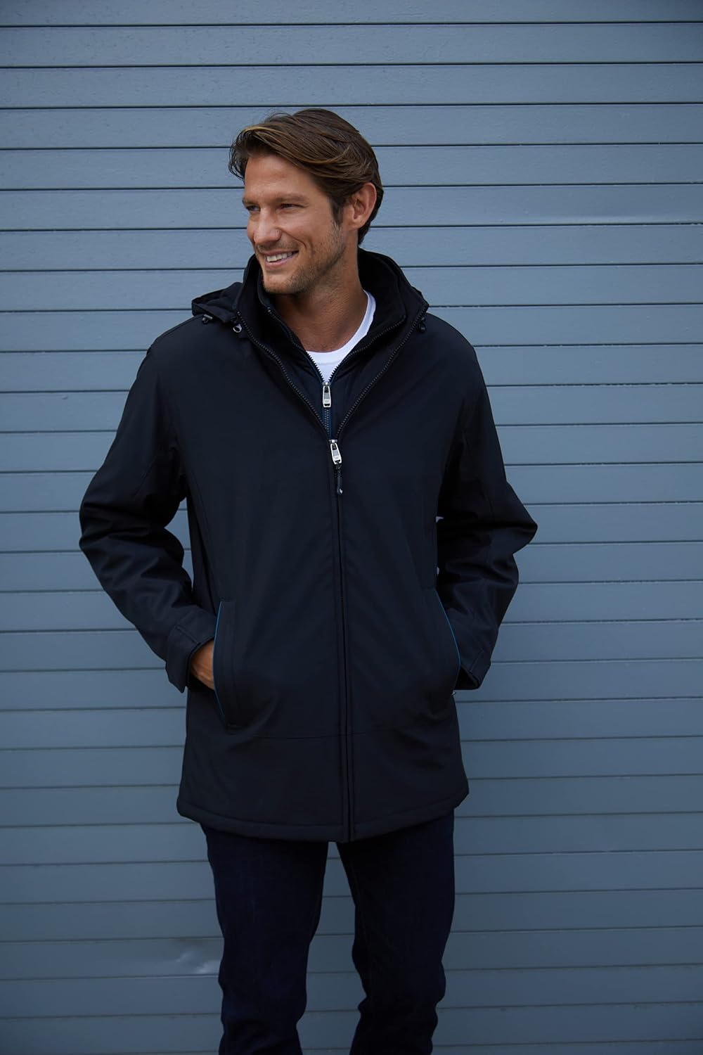 Ultra Tech Mens Jacket Winter Coat for Men Winter Coat Rain Jacket for Men with Fleece Bib and Removable Hood - Image 6