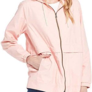 Womens Waterproof Coated Rain Jacket with Hood -Light Windbreaker Raincoat for Women-Hooded Rain Slicker